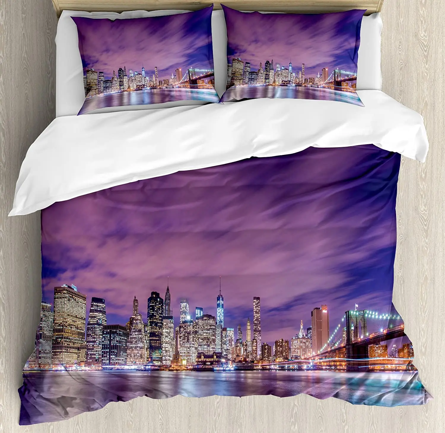 Home Textiles New York - New York English Text Landscape Duvet