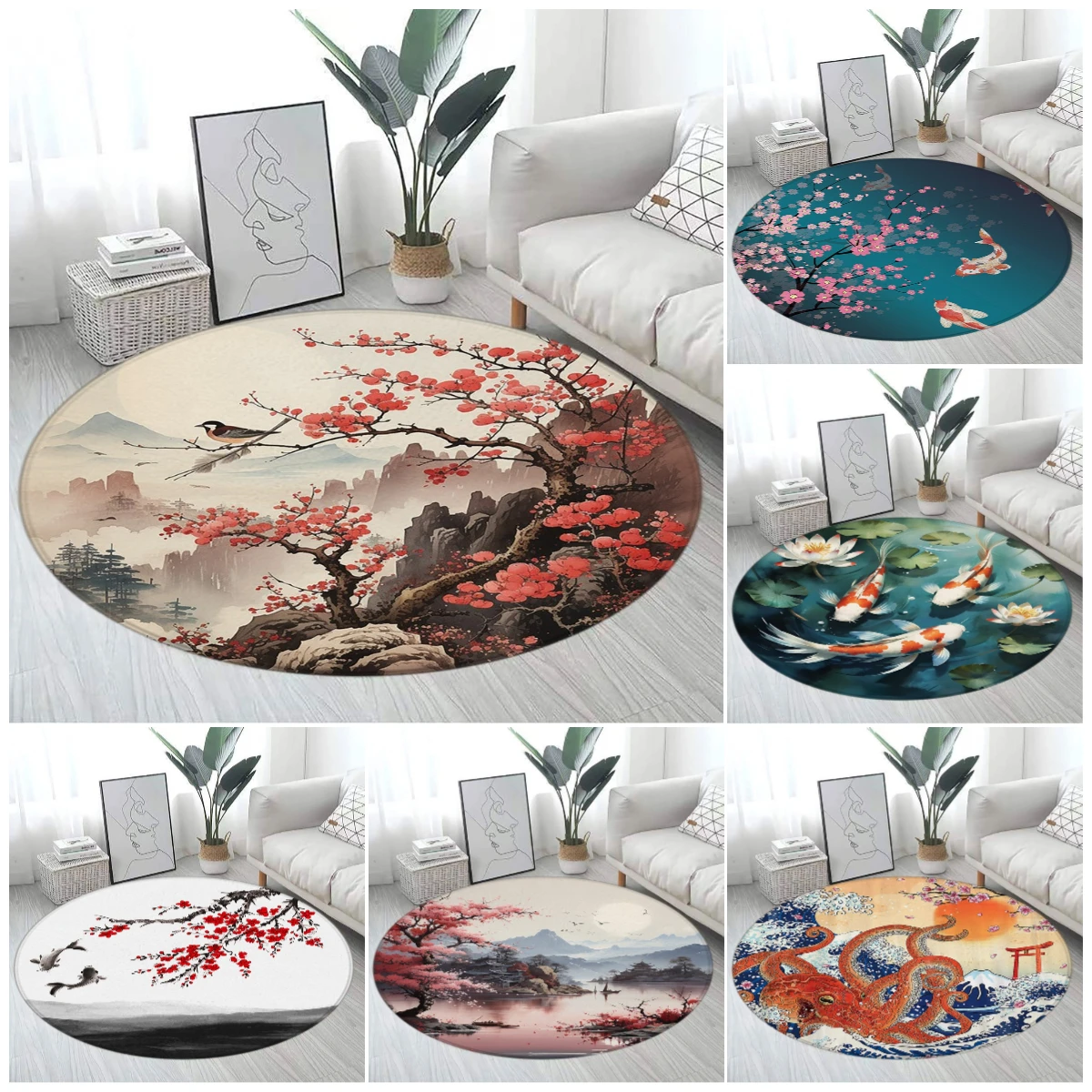 Japanese Koi & Cherry Blossom  - огляд і ціна Japanese Home Textiles
