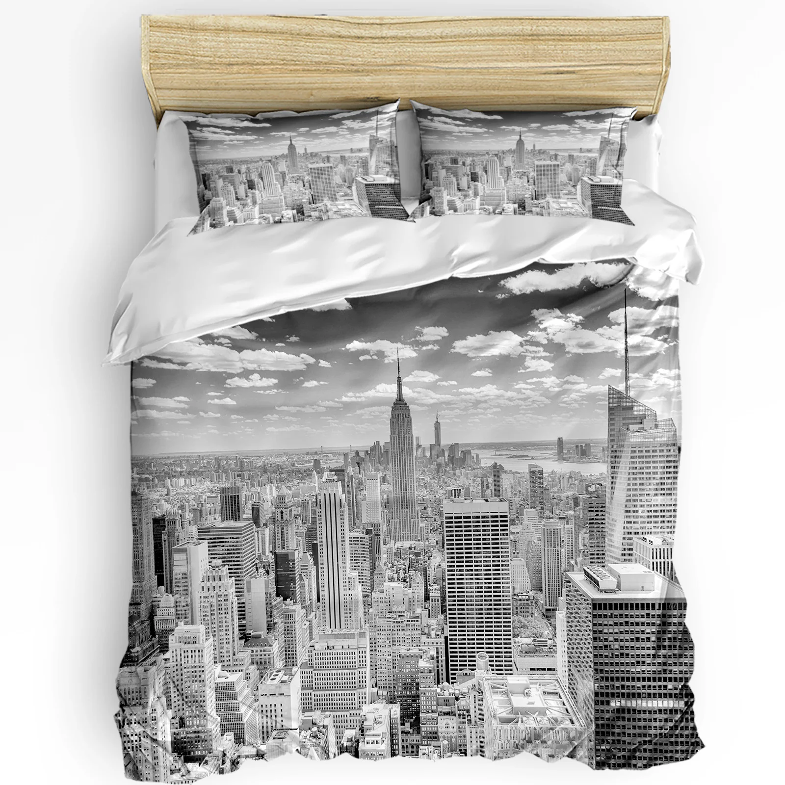 3pcs Bedding Set Grey New York - огляд і ціна Home Textiles New York