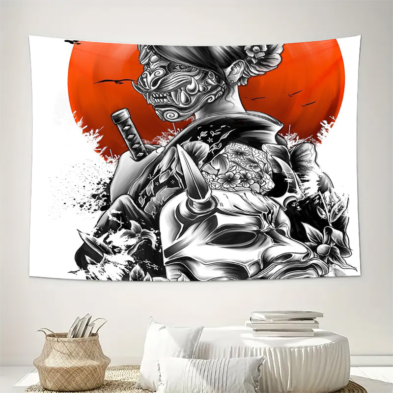 Japanese Samurai Tapestry Wall - огляд і ціна Japanese Home Textiles