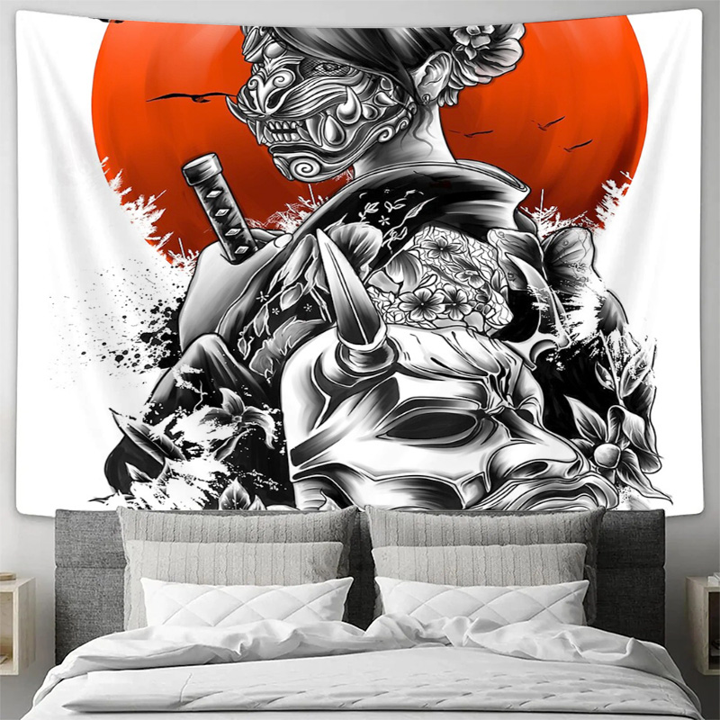 Japanese Samurai Tapestry Wall - огляд і ціна Japanese Home Textiles