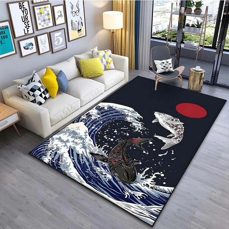 Japanese Art Kanagawa Waves Ca - огляд і ціна Japanese Home Textiles