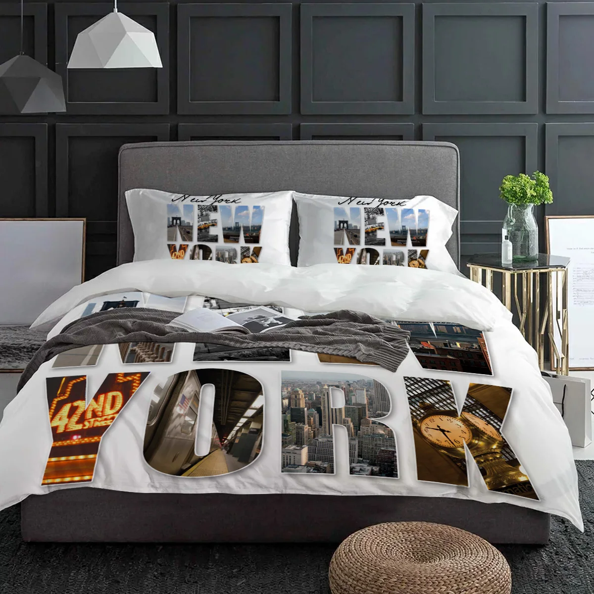 New York English Text Landscap - огляд і ціна Home Textiles New York